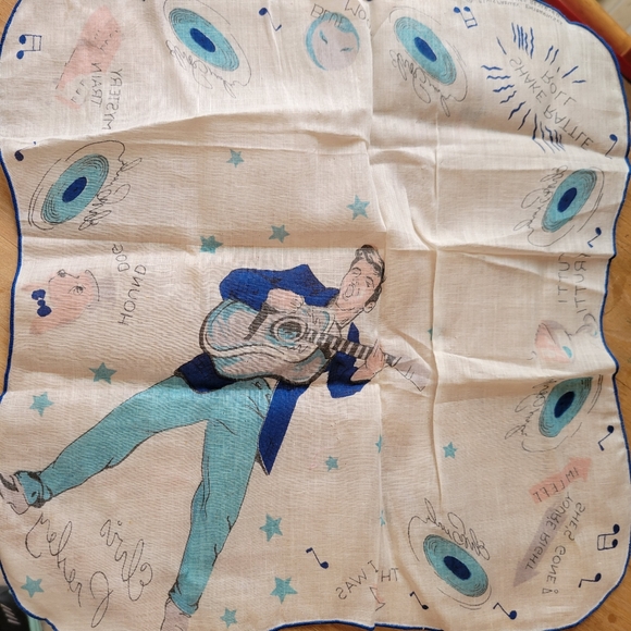 Vintage Elvis Hankie ~ 1956 Elvis Presley Enterprises Handkerchief ~ HTF ~ Nice! - Picture 11 of 11